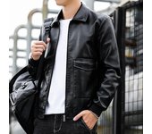 Abrigo de cuero nuevo de otoño e invierno para hombre, versión coreana, tendencia informal, de felpa, chaqueta de cuero elegante para hombre, ropa para hombre 4XL