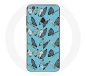 Coque pour Huawei P8 Lite 2017 papillons Fond bleu
