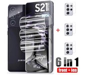 Película de lente de cámara de hidrogel de cubierta completa 6 en 1 para Samsung Galaxy A22 A32 A52 A72 M21 M31 S8 S9 S10 S21 S20 FE Plus Ultra A30 A30S A50 A70 A21S A31 A51 A71 A10 puro