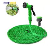 Manguera mágica expandible, lavado de autos a alta presión, 7 funciones de rociado de agua, pistola de agua, manguera de riego para jardín doméstico 25ft verde