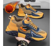 Zapatos de papá Zapatos casuales deportivos de plataforma de moda de ocio cálidos con forro polar de invierno para hombres 39
