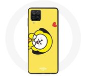 Coque pour Samsung Galaxy A12 Bangtan BTS BT21 Chimmy Jimin Fond Jaune