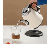 Hervidor eléctrico 1PC de acero inoxidable 304 engrosado con pico largo de doble capa, apagado automático, anti-quemaduras en seco, hervidor para hacer té blanco