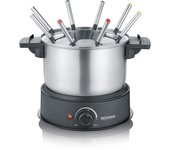 Fondue eléctrica SEVERIN FO2473 - Olla extraíble de acero inoxidable - 8 personas