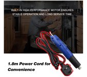 Destornillador eléctrico de 220V CA, destornillador eléctrico con cable de mano, torsión ajustable, tornillo de 1/4 pulgadas US Plug azul