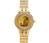 Reloj Bulova Classic Crystal Phantom de acero inoxidable en tono dorado con esfera color champán, cuarzo, 97L176, para mujer champagne