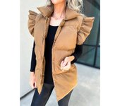Chaleco grueso de invierno para mujer, abrigos, chaquetas informales sin mangas para exteriores, Chalecos para mujeres S negro