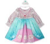 Vestido Princesa Elsa Ariel Rapunzel Transformación Vestido Una Pieza con Accesorios Ropa Niñas [Disney] Infantil Infantil