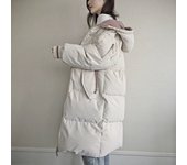 Nueva chaqueta acolchada de algodón de otoño e invierno, chaqueta de algodón gruesa holgada de invierno con capucha de estilo coreano, chaqueta de algodón cálida de moda de longitud media, tendencia de mujer Ins S blanco