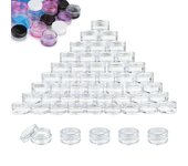 Tarro de maquillaje, contenedor vacío de muestra de cosmético, tapa redonda de plástico, botella pequeña, crema de sombra de ojos, bote de viaje, 2g, 3g, 5g, 10g, 15g, 20g, 10 Uds. 10pcs x 2ml&Plastic