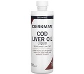 Kirkman Labs, Aceite de hígado de bacalao líquido, sabor limón y lima natural, 8 fl oz (237ml)