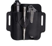 VIPERADE PJ19 EDC - Funda organizadora para cinturón de cuero, funda para linterna Leatherman, funda para bolígrafo Fenix, soporte para bolígrafo táctico, funda multiherramienta. negro