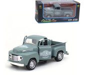 Modelo de coche de camioneta con grafiti de aleación de simulación 1/32, juguete para niños, decoración de coche, modelo de coche de retorno, puerta doble que se puede abrir, juguete de fundición a presión, coche de metal, regalo 1/32-Size:12.5*5*4cm azul