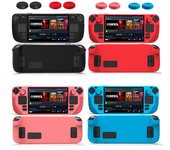 Funda protectora de silicona suave para válvula Steam Deck consola de juegos funda de Estuche De Viaje portátil para accesorios Steam Deck color rosa