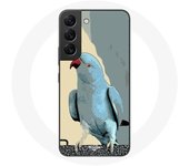 Coque pour Samsung Galaxy S21 FE Perruches perroquets Bleu