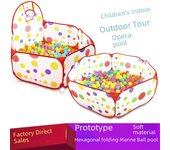 Tienda de campaña al aire libre para niños y casa de juegos con piscina de bolas oceánica