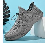 Sandalias de malla de verano para hombre, zapatos casuales transpirables hechos a mano 39 negro
