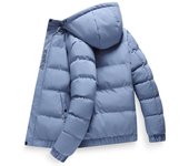 Chaqueta de algodón gruesa de invierno para hombre Chaqueta corta de algodón con capucha para hombre M negro