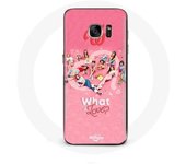 Coque pour Samsung Galaxy S6 TWICE Logo Rouge Affiche What Is Love