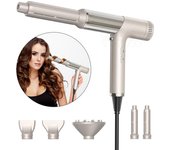 Secador de pelo profesional 5 en 1, secador de pelo iónico de 1400 W, secador de pelo de alta velocidad sin escobillas de 110 000 RPM, rizador de pelo con varita UK