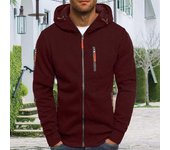 Sudadera deportiva para hombre, primavera-otoño, con bolsillos y cremallera, cárdigan grueso de color liso, abrigo diario con puños y dobladillo elásticos, chaqueta para viajar y trabajar. S gris