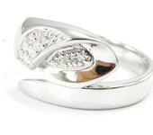 Anillo de plata blanco 'Diosa' 52
