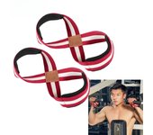 1 par de correas de levantamiento de pesas con forma de 8 para levantamiento de pesas, correas de entrenamiento de peso muerto de alta resistencia, muñequeras, equipo de gimnasio S