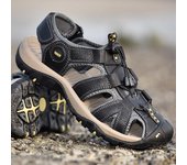 40-48 Sandalias de hombre de gran tamaño Sandalias de hombre envueltas Sandalias de cuero Zapatos de playa Senderismo Sandalias de cuero al aire libre 41 azul