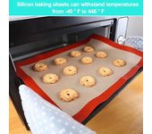 Tapete de silicona para hornear, antiadherente, reutilizable, apto para horno, de grado alimenticio gris