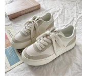 Zapatos de lona de suela gruesa para mujer Primavera y otoño 2024 Nuevos nichos Zapatillas originales retro para todo tipo de combinaciones Estilo Hong Kong 35 negro