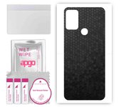 apgo Protective Skin Sticker for the back compatible with Motorola Moto G50, Wrap Film, Foil, Vinyl - Pattern Black Honeycomb