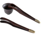 Pinzas de bambú natural Pinzas de madera de bambú prácticas Pinzas de té de madera Pinzas de té Pinza de té Pinza de taza de té con dientes de sierra antideslizantes CHINA