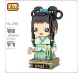 LOZ 1548 China Antigua Leyenda de la Serpiente Blanca Monstruo Verde Abanico 3D DIY Mini Bloques Ladrillos Juguete de Construcción para Niños Regalo sin Caja