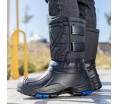 Botas altas de algodón para pesca en hielo, gruesas y cálidas, para exteriores, antideslizantes, de felpa, para pesca en invierno, zapatos de nieve para hombre 41 verde