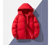 Chaquetas de invierno para hombre, ropa informal de algodón, color sólido, placa ligera simple, gruesa, cálida, con capucha, chaqueta de algodón, chaqueta acogedora para hombre M gris oscuro