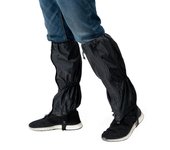 Polainas para piernas, funda impermeable para botas de nieve, con cremallera, ajustable, transpirable, ligera negro