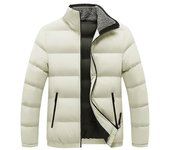 Ropa acolchada de algodón para hombre Ropa acolchada de algodón corta de moda para invierno Ropa acolchada de algodón gruesa Chaqueta Chaqueta acolchada de algodón corta con capucha M negro
