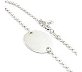 Les Trésors De Lily [I3692] - Bracelet Argent 'Identité' argenté (rhodié) - 15 mm plata