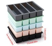 Bandeja para cubitos de hielo larga, 4 rejillas, molde de silicona reutilizable para cubitos de hielo, molde para hacer cubitos de hielo de calidad alimentaria, molde de silicona duradero para hacer cubitos de hielo color rosa