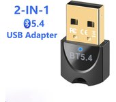 Adaptador USB inalámbrico Bluetooth 5.4 para PC Adaptador Dongle Ratón inalámbrico Teclado Receptor de audio de música Transmisor USB