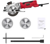 Mini sierra circular de 220V, 580W, 115MM, guía láser de hoja 24 y 48 TCT para corte de tuberías de madera y PVC CN CN Plug