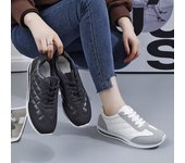 2024 Zapatos casuales para caminar para mujer, zapatillas de verano planas con cordones de cuero de alta calidad, mocasines de suela plana salvajes 2024, zapatillas de deporte para mujer 35 blanco