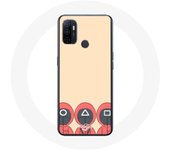 Coque Oppo A53 Squid Game Masques Triangle carré et Cercle Fan Art