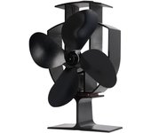 Ventilador de estufa de leña con 4 aspas, 200 a 250 cfm, 1500 rpm, de aleación de aluminio, para chimenea con rejilla