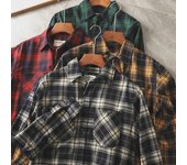 Chaqueta informal de manga larga a cuadros para hombre, primavera/otoño 2024, con protección solar 3X-Large