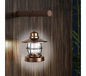 KS-8018 - Farol LED colgante para jardín, luces de hadas para exteriores, resistente al agua, estilo retro, bronce, para campamento bronce