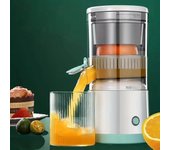 1 exprimidor portátil multifuncional, exprimidor automático con carga USB, artículos de cocina blanco