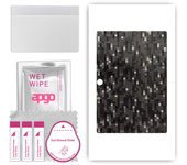 apgo Protective Skin Sticker for the back compatible with Lenovo Tab3 10, Wrap Film, Foil, Vinyl - Pattern Carbon Black Pixel