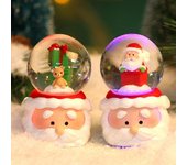 Adorno de globo de nieve, muñeco de nieve que crea atmósfera, adorno de bola de cristal de imitación de dibujos animados multiusos para Navidad Gift