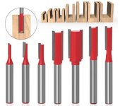 Plantilla de vástago de 6 mm para recortar bisagras, broca para fresadora, herramienta para cortar madera para carpintería 6x3/8